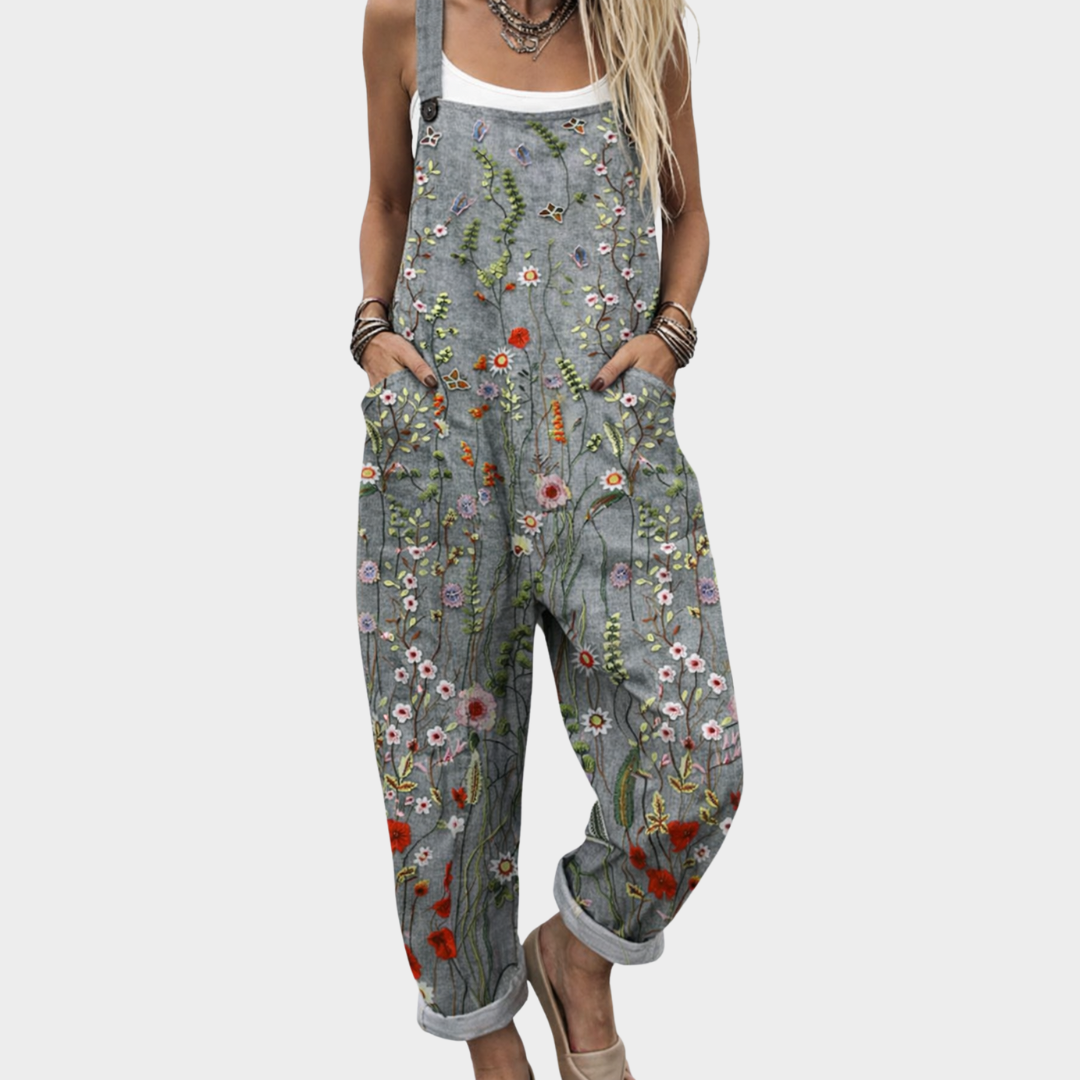 Gray / Floral / 5XL